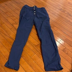 Navy pants with buttons size S